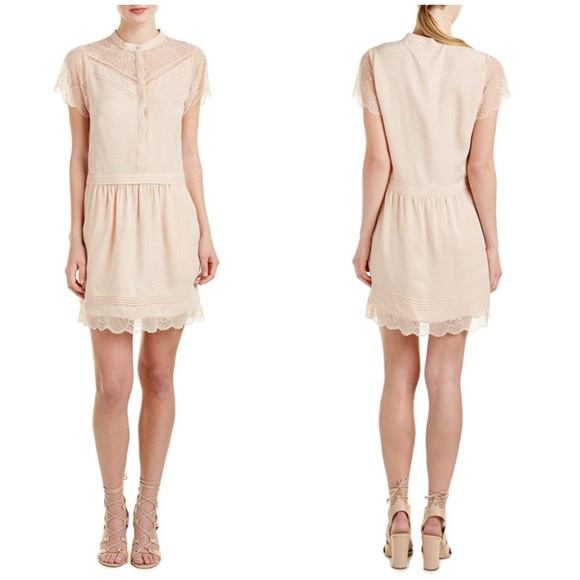 Zadig & Voltaire Pink Snake Pattern Silk Lace Dress - Picture 1 of 7